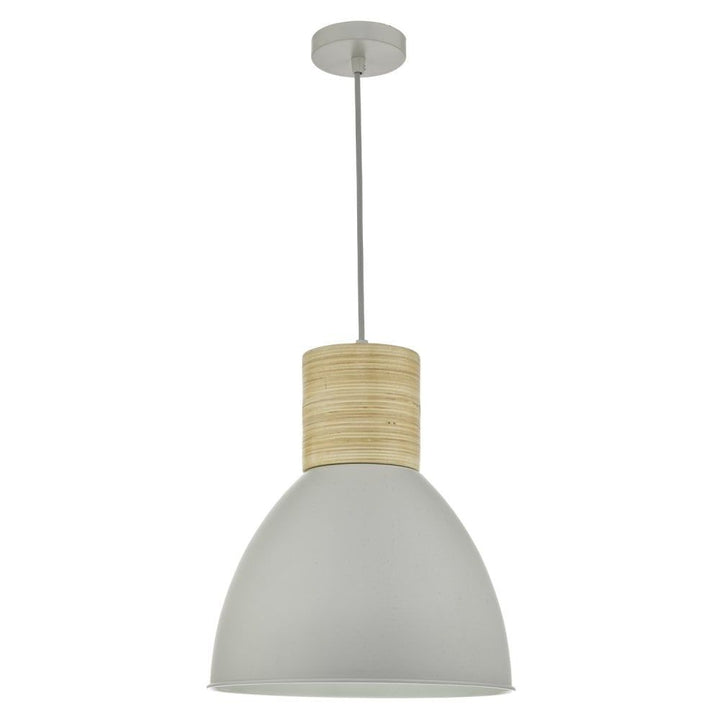 Dar Lighting ADN0139 | Adna Pendant | Grey Wood Finish