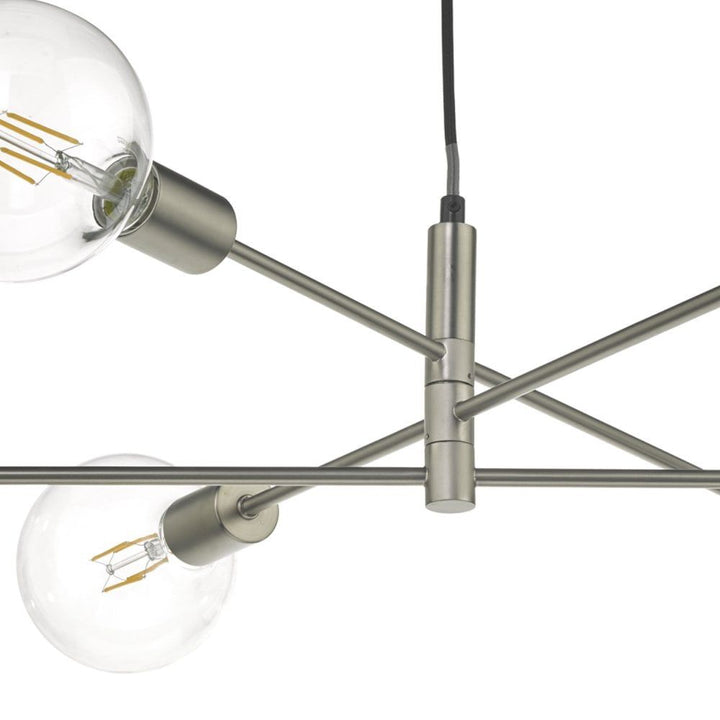 Dar ALA0646 | Alana 6-Light Pendant | Satin Chrome