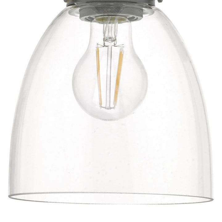 Dar ARV0161 | Arvin Pendant Light | Antique Chrome & Clear Glass