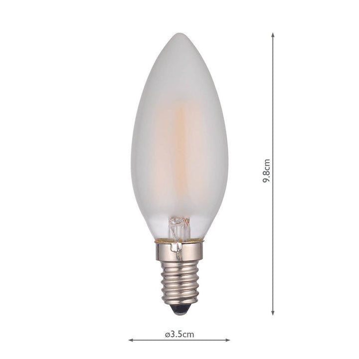 Dar BUL-E14-LED-17-I E14 Candle 4w LED Single Bulb Warm White Non-dimmable