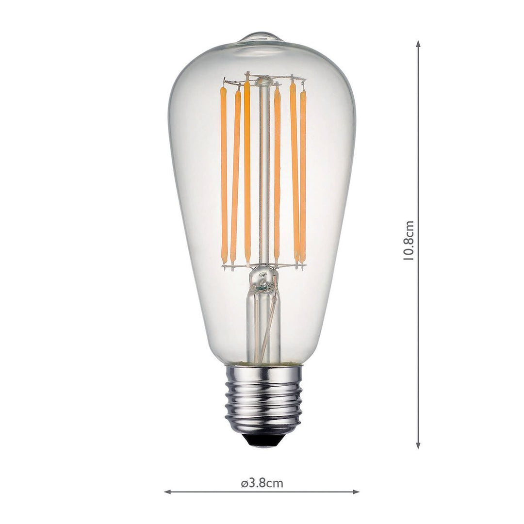 Dar BUL-E27-LED-15-I | E27 LED Rustika Bulb | 7W Dimmable Warm White