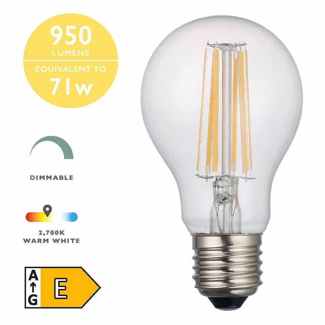 Dar Lighting BUL-E27-LED-16-I | LED GLS Bulb | 8w Dimmable Warm White