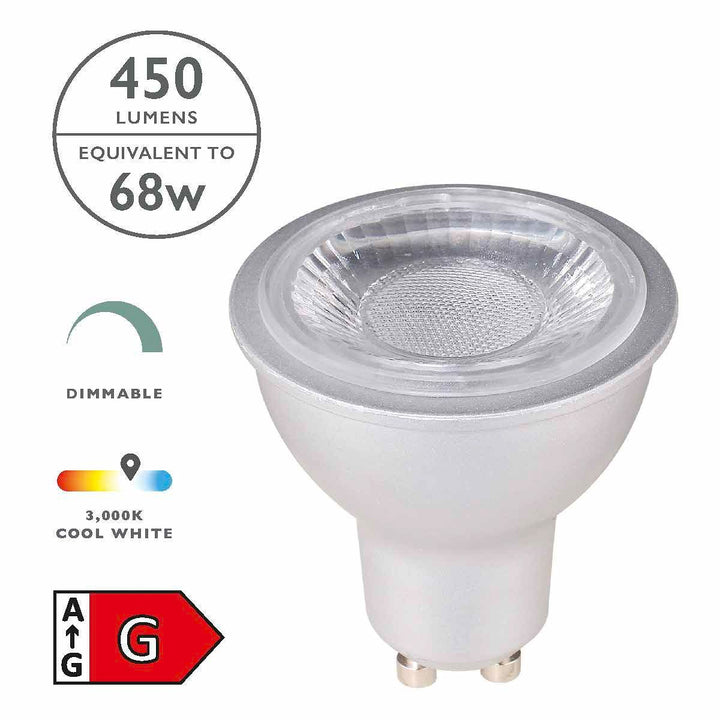 Dar BUL-GU10-LED-4-I GU10 Reflector 6w LED Single Bulb Warm White Dimmable