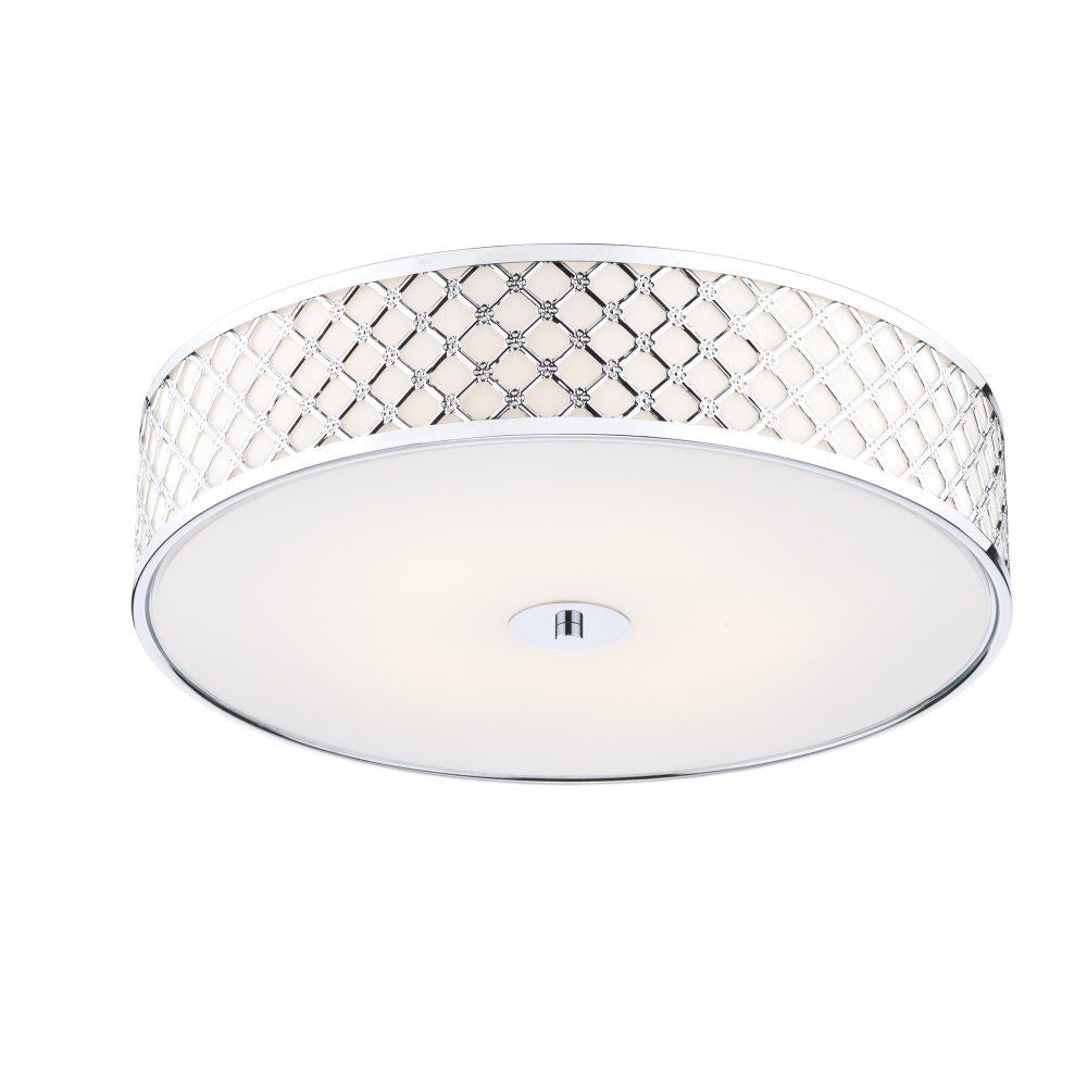 Dar Lighting CIV5250 | Civic | Small Flush Ceiling Light | Polished Chrome
