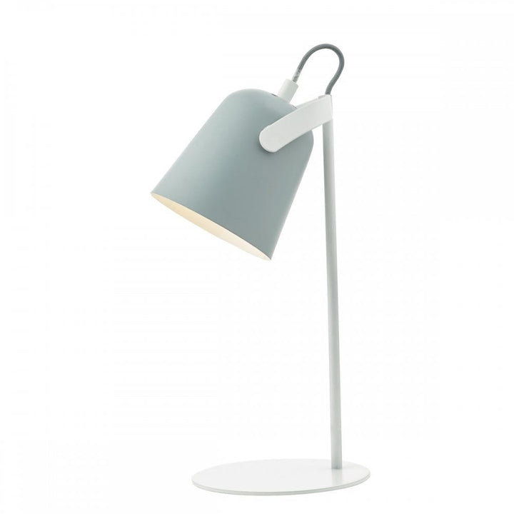 Dar EFF4139 Effie Table Lamp Soft Matt Grey And White