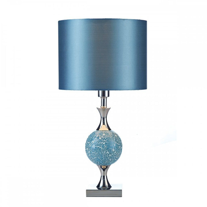 Dar ELS4223 Elsa Table Lamp Blue Mosaic With Shade