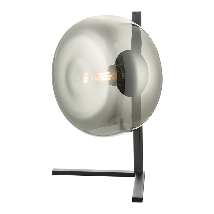 Dar ERL4110 Erla Table Lamp Smoked Glass And Matt Black