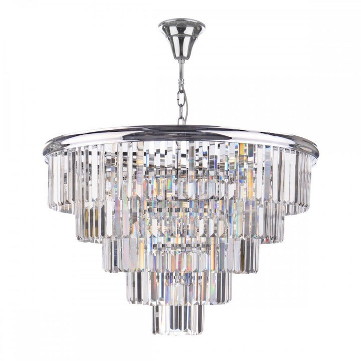 Dar EUL1250 | Eulalia | 12 Light Chandelier | Polished Chrome Crystal