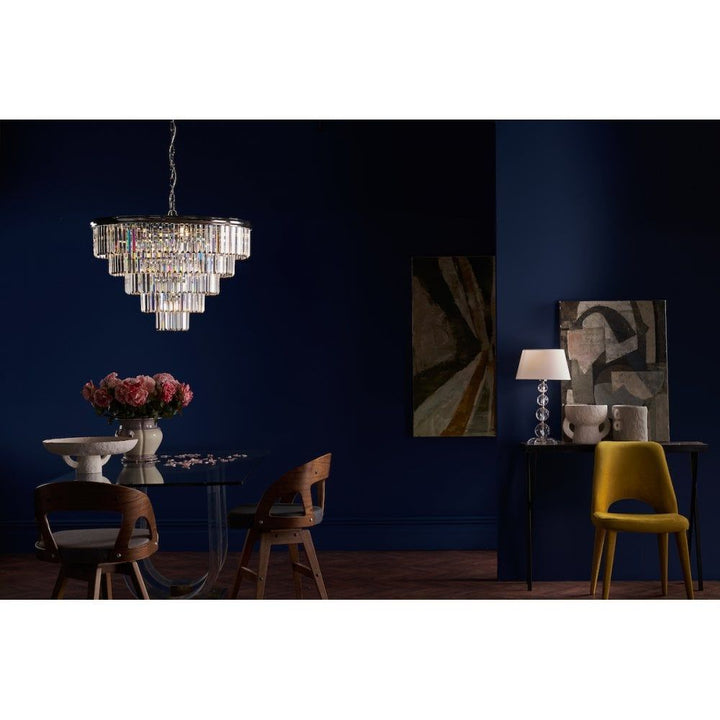 Dar EUL1250 | Eulalia | 12 Light Chandelier | Polished Chrome Crystal