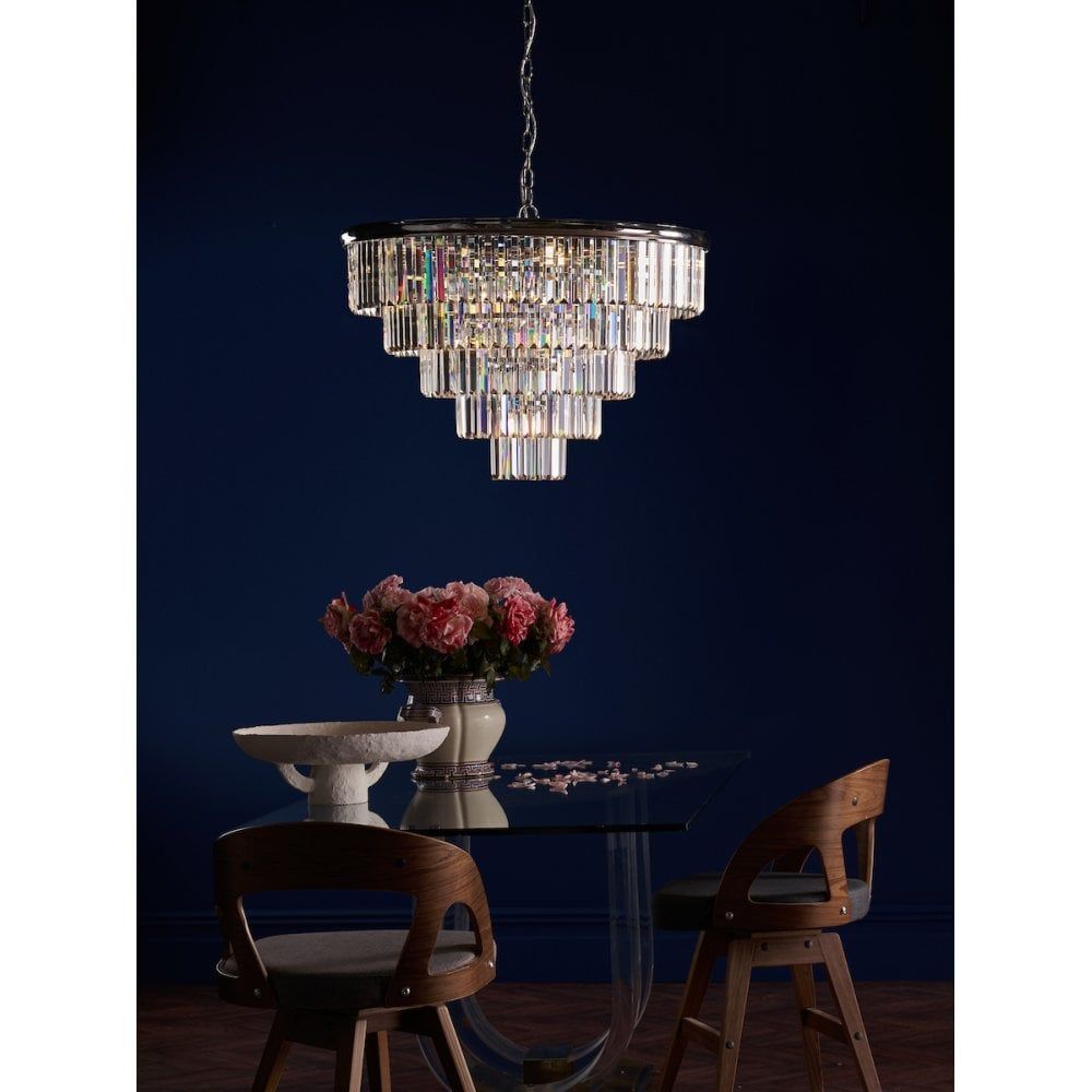 Dar EUL1250 | Eulalia | 12 Light Chandelier | Polished Chrome Crystal