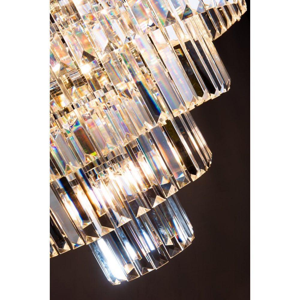 Dar EUL1250 | Eulalia | 12 Light Chandelier | Polished Chrome Crystal