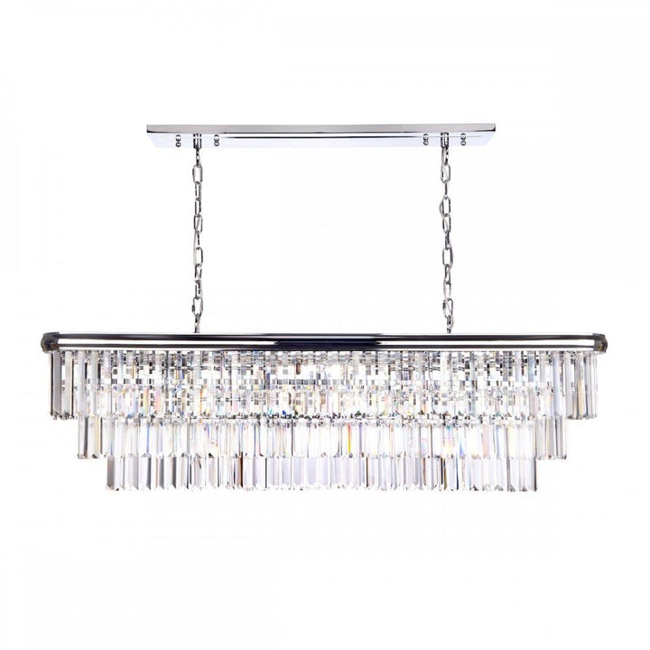 Dar EUL2350 | Eulalia | 10-Light Polished Chrome Crystal Chandelier