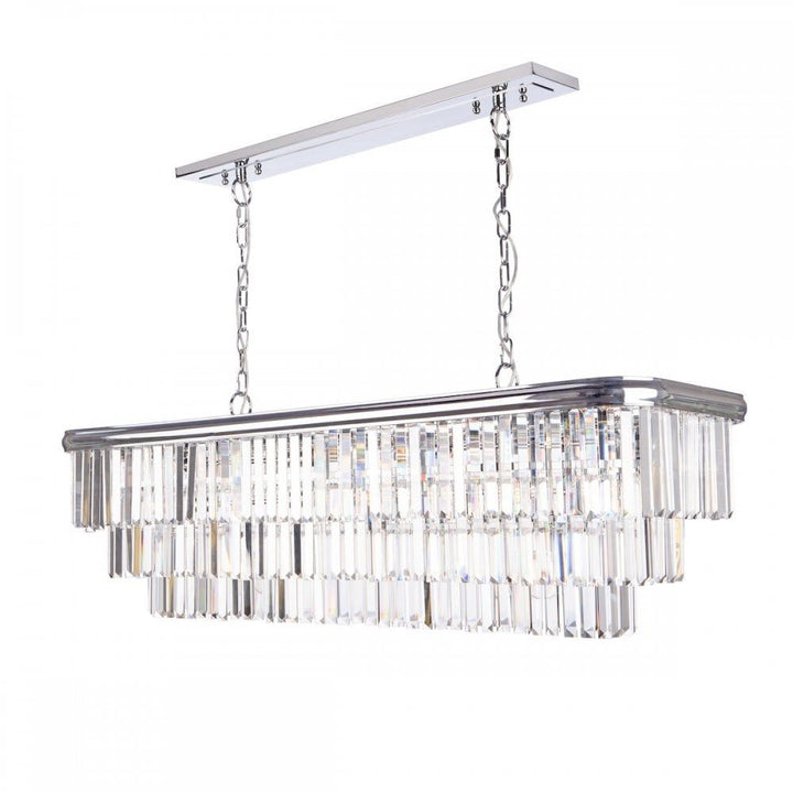 Dar EUL2350 | Eulalia | 10-Light Polished Chrome Crystal Chandelier