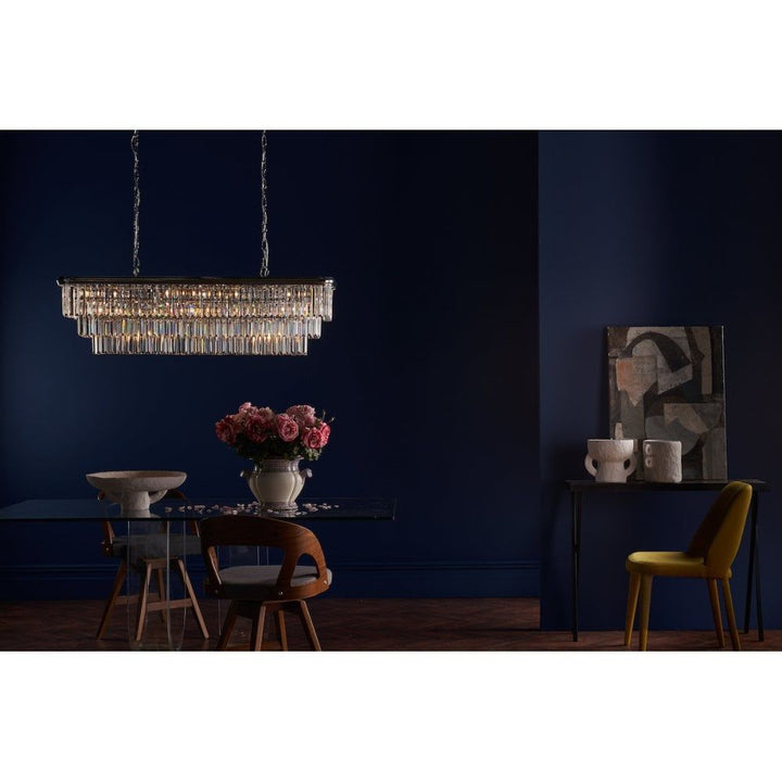 Dar EUL2350 | Eulalia | 10-Light Polished Chrome Crystal Chandelier