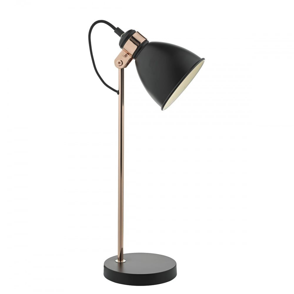 Dar FRE4222 | Frederick | Table Lamp | Black & Copper