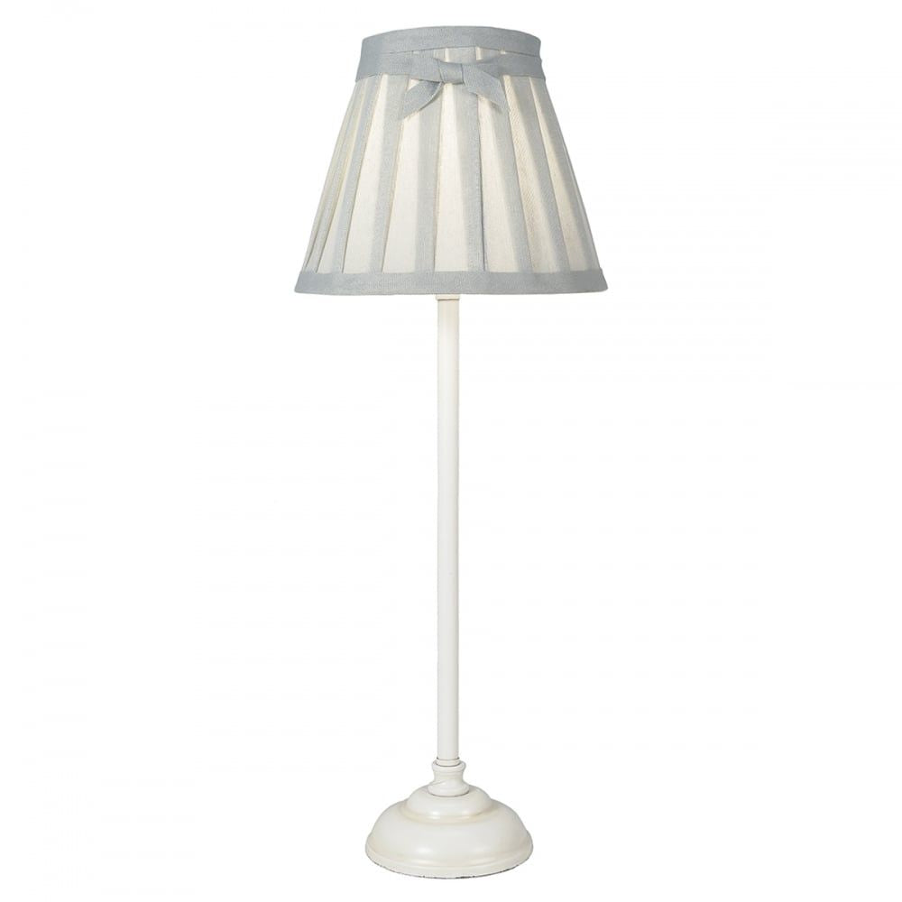 Dar GRA422 Grace Table Lamp Antique White With Shade