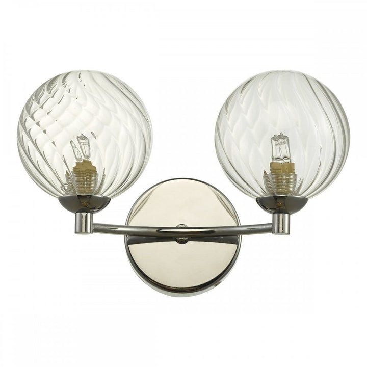 Dar IZZ0950-03 | Izzy Wall Light | Chrome with Twisted Glass