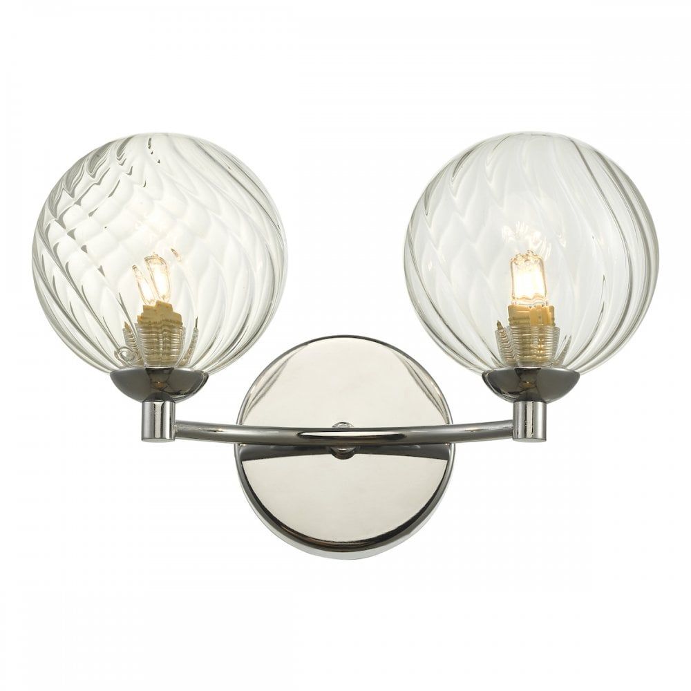 Dar IZZ0950-03 | Izzy Wall Light | Chrome with Twisted Glass