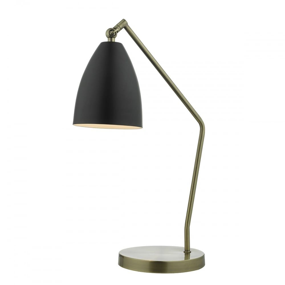 Dar OLL4154 | Olly Table Lamp | Antique Brass & Black