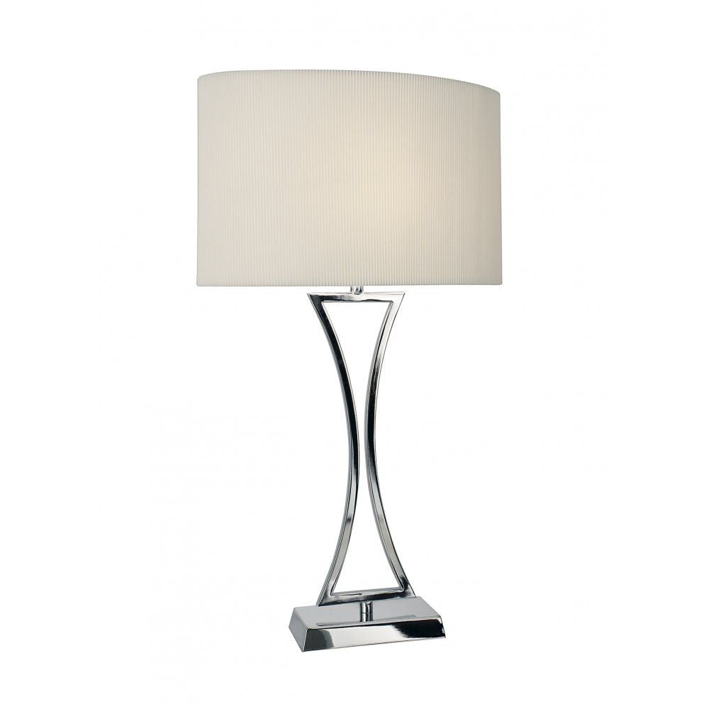 Dar OPO4150 | Oporto Wavy Table Lamp | Polished Chrome