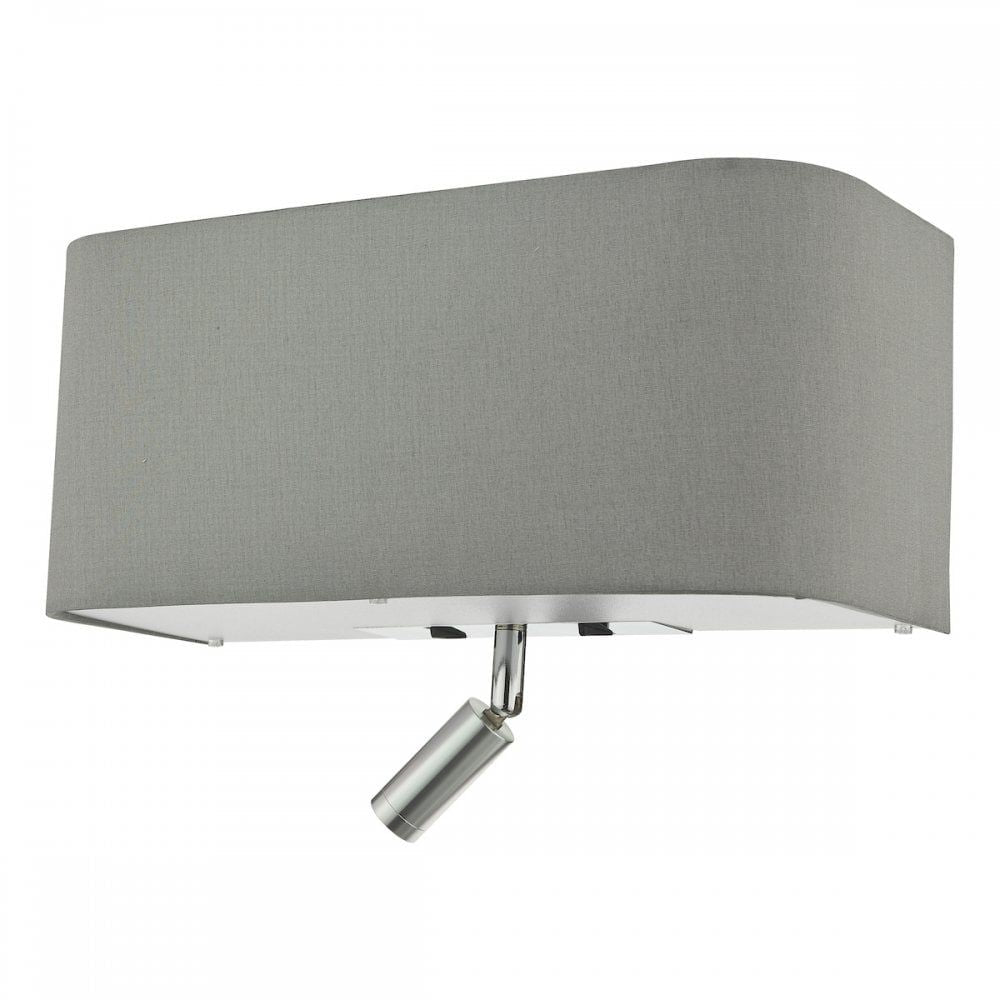 Dar RON7139L | Ronda Wall Light | Grey with LED Reading Light