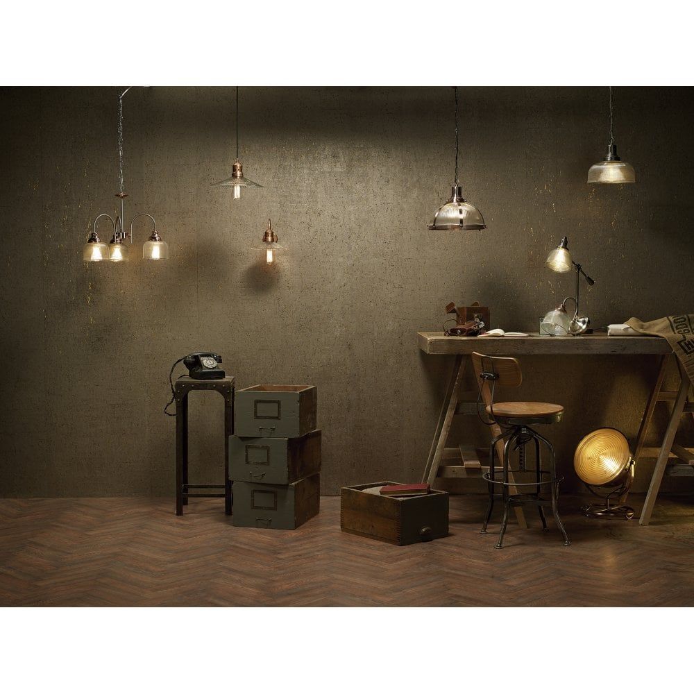 Dar TAC0161 | Tack | Industrial Nickel Glass Pendant Light