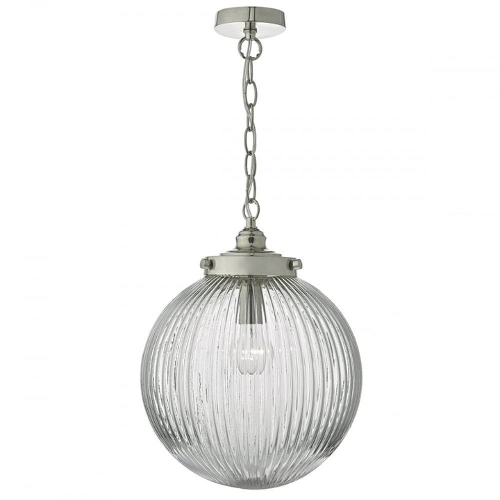 Dar TAM0138 | Tamara | Satin Nickel/Clear 1 Light Pendant