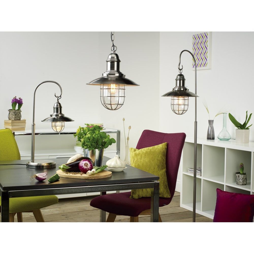 Dar TER4961 | Terrace | Floor Lamp | Antique Chrome
