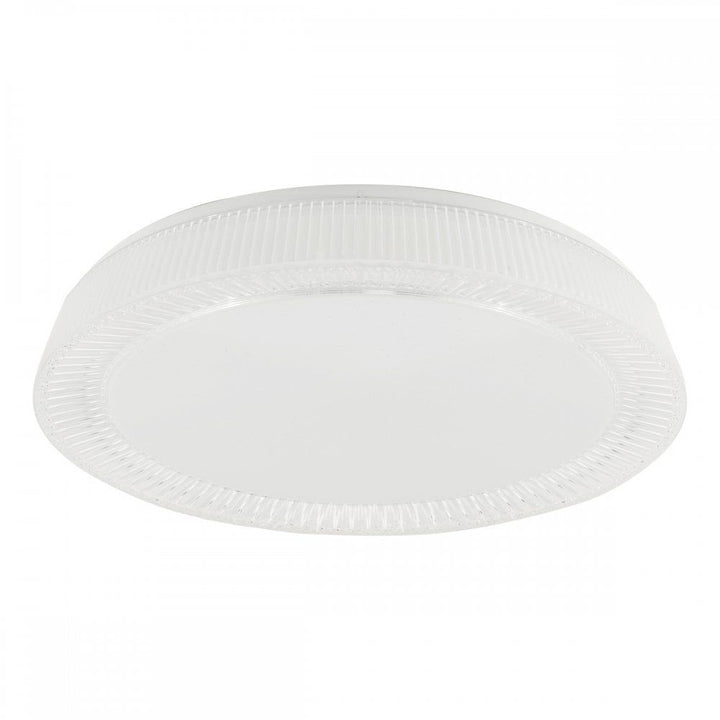 Dar UDE482 | Udell Flush LED Ceiling Light | Clear Acrylic