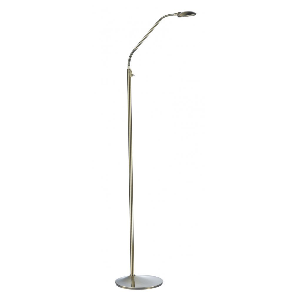 Dar WEL4975 | Wellington Floor Lamp | Antique Brass LED