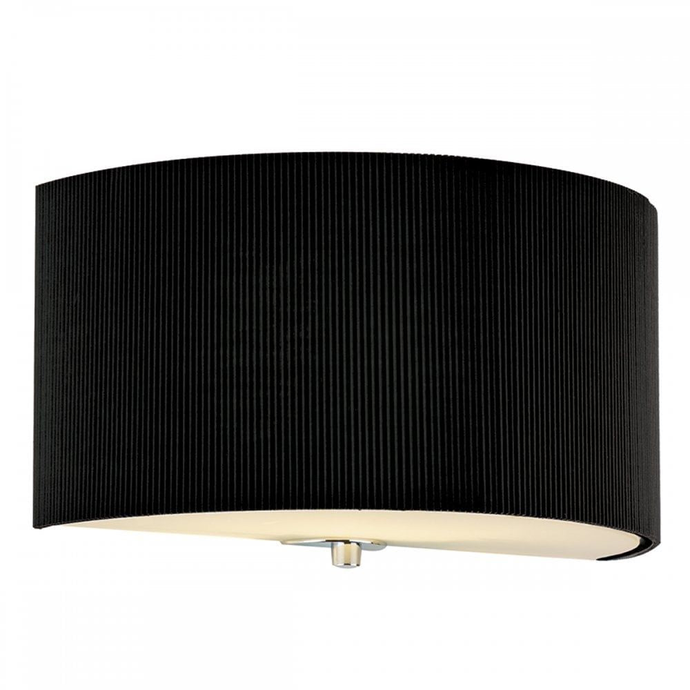 Dar ZAR0122 | Zaragoza Wall Bracket | Black with Micro Pleat Shade