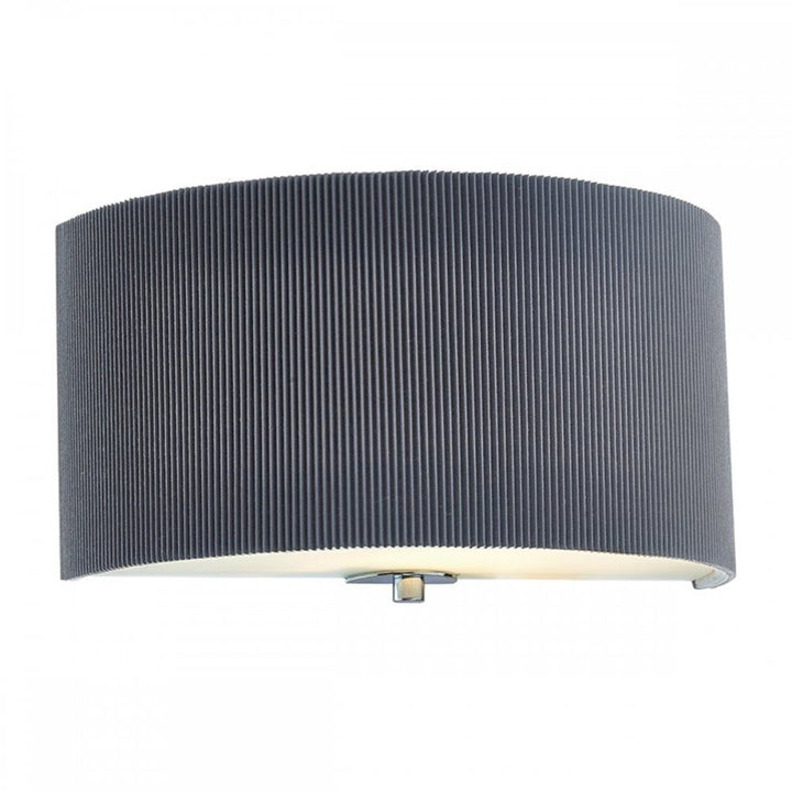 Dar ZAR0139 | Zaragoza Wall Bracket | Grey with Micro Pleat Shade