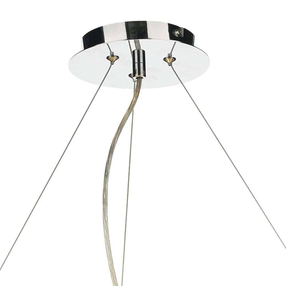 Dar ZAR0633 | Zaragoza 6-Light Pendant | Cream 90cm with Micro Pleat Shade