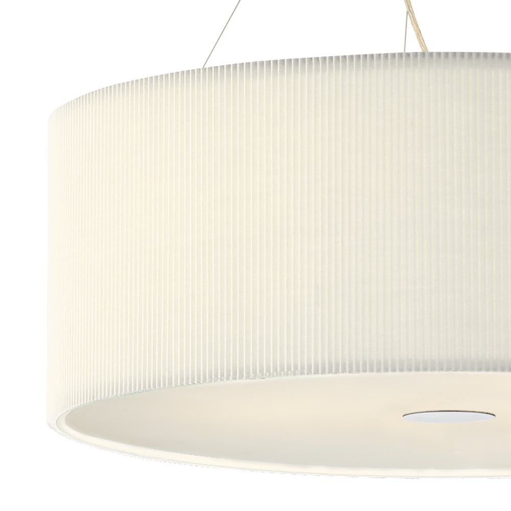 Dar ZAR0633 | Zaragoza 6-Light Pendant | Cream 90cm with Micro Pleat Shade