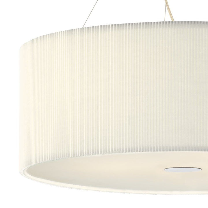 Dar ZAR0633 | Zaragoza 6-Light Pendant | Cream 90cm with Micro Pleat Shade