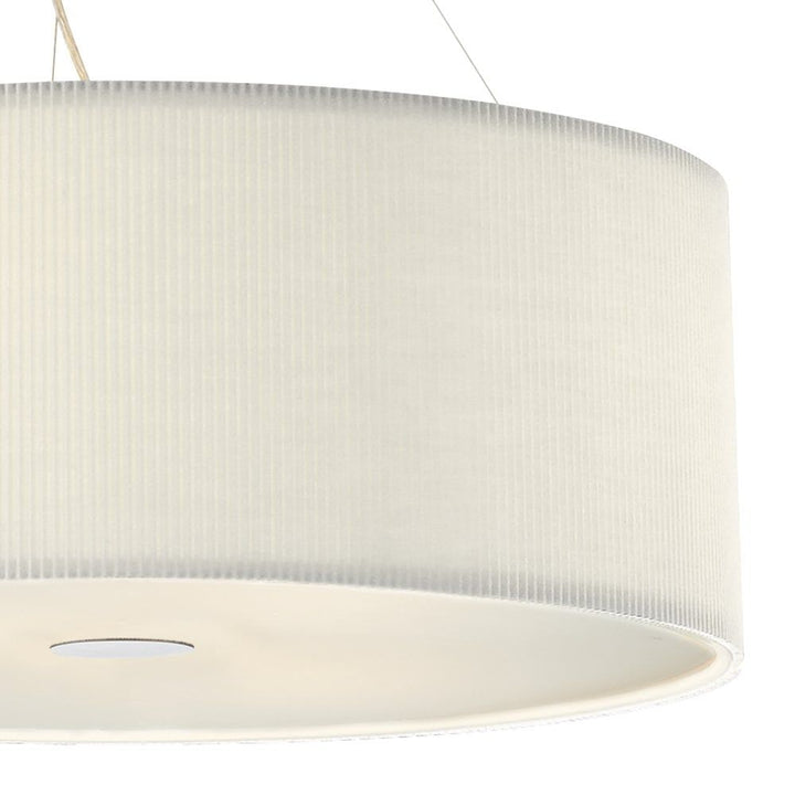 Dar ZAR0633 | Zaragoza 6-Light Pendant | Cream 90cm with Micro Pleat Shade