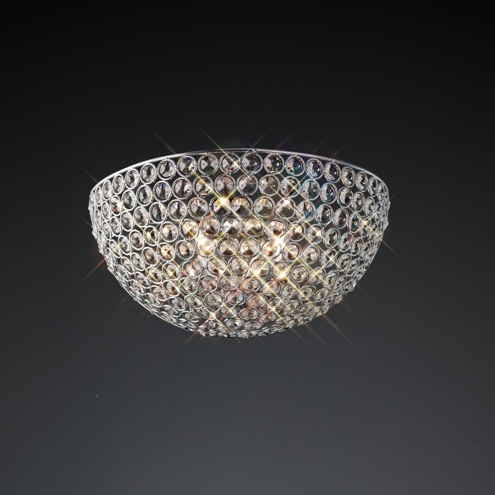 Diyas IL30198 Ava Circular Wall Lamp Crystal