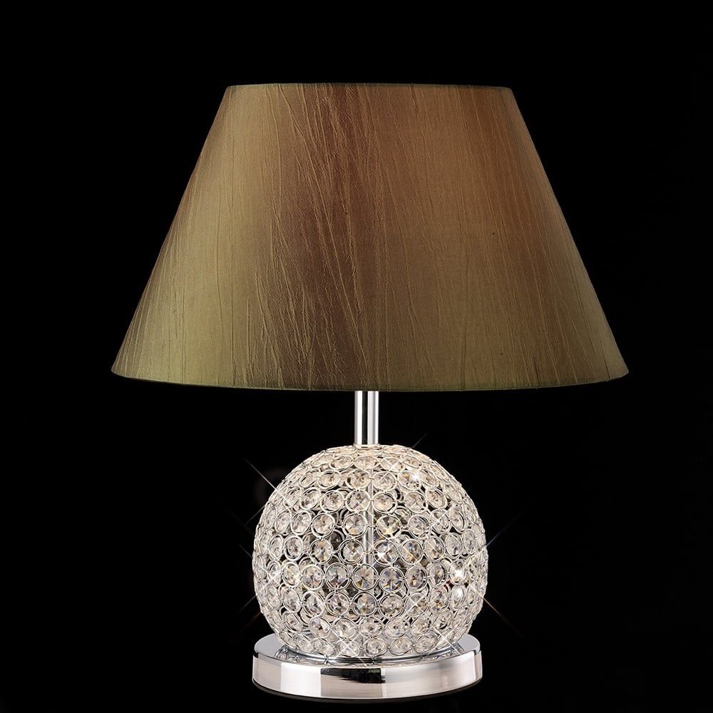 Diyas IL30423 Soho Table Lamp 1 Light Polished Chrome/crystal