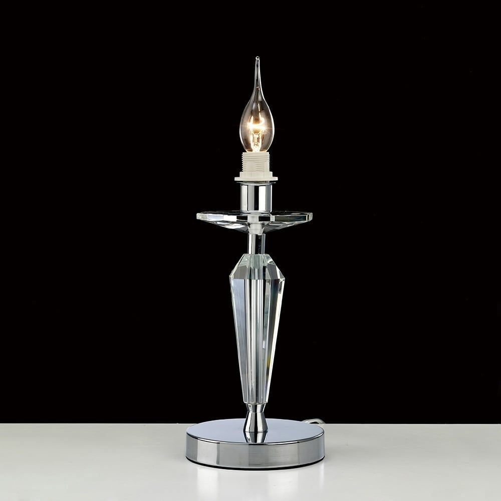 Diyas IL30599 Renzo Table Lamp Polished Chrome/crystal