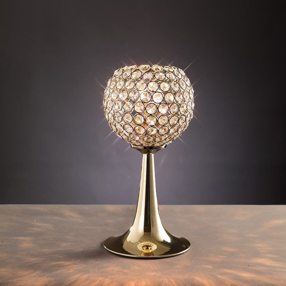Diyas IL30755 Ava Table Lamp French Gold/crystal