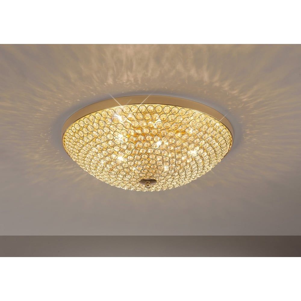 Diyas IL30757 Ava Ceiling 6 Light French Gold/crystal