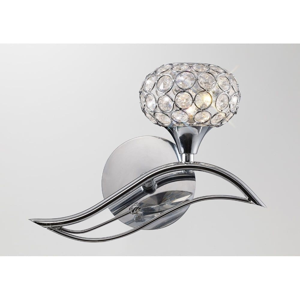 Diyas IL30951/R Leimo Wall Lamp Chrome/crystal