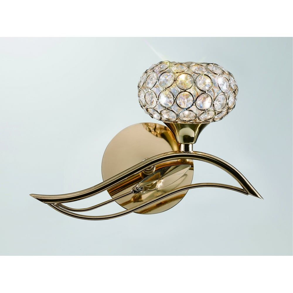 Diyas IL30961/R Leimo Wall Lamp French Gold/crystal
