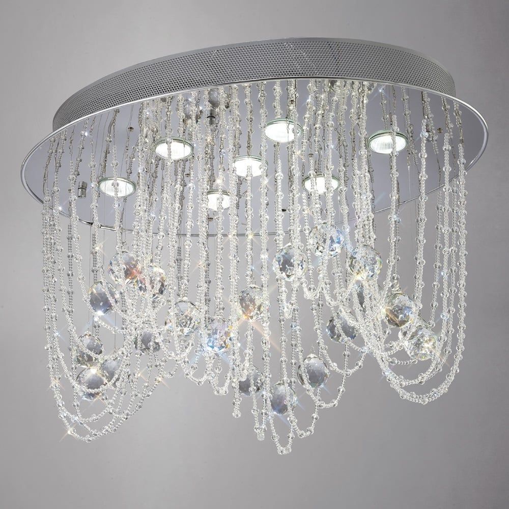 Diyas IL31391 Camilla Ceiling Oval Chrome/crystal