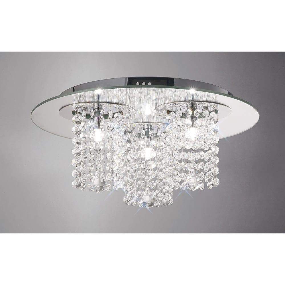 Diyas IL31465 Pegasus Ceiling Chrome/mirror/crystal