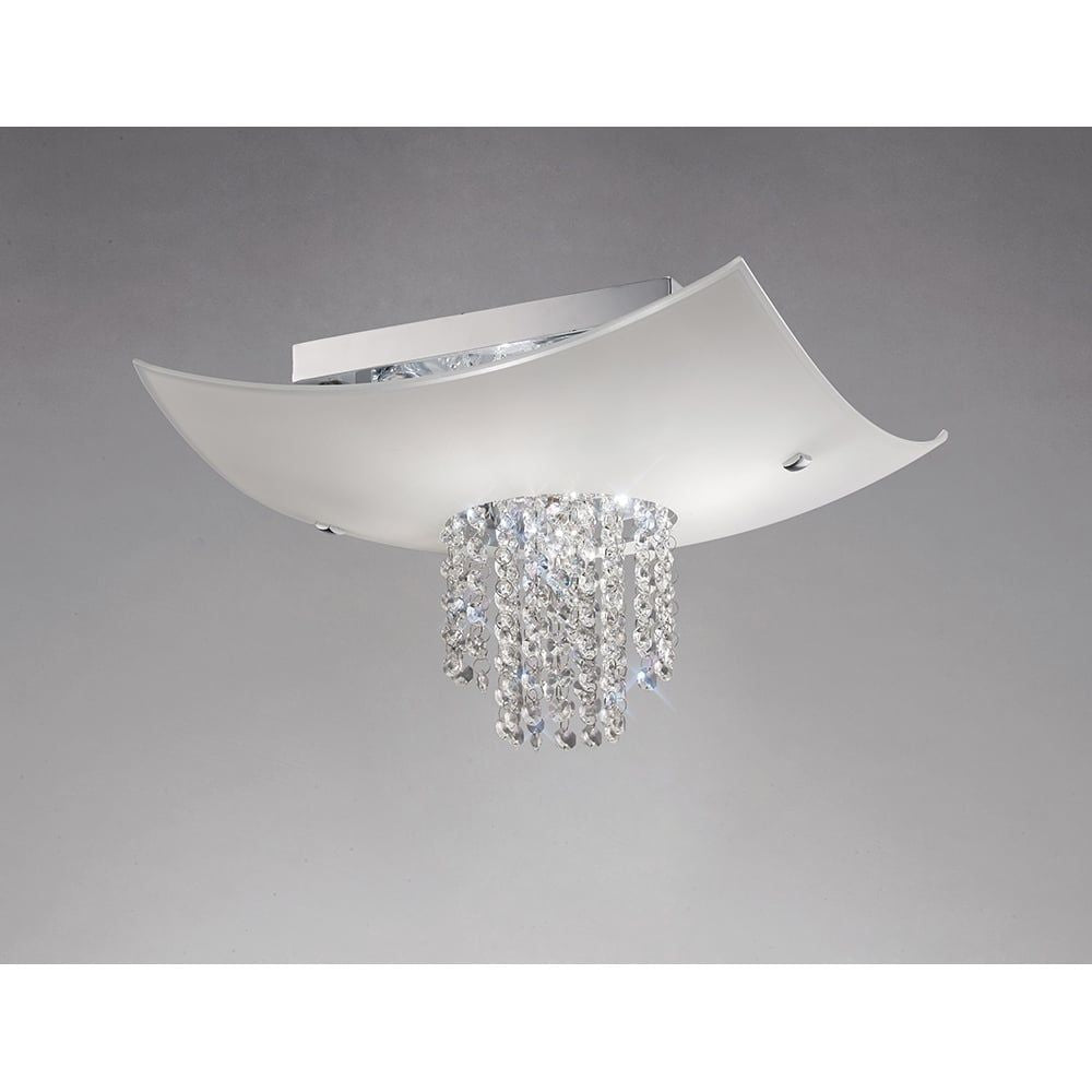 Diyas IL31476 Nyla Ceiling Chrome/glass/crystal