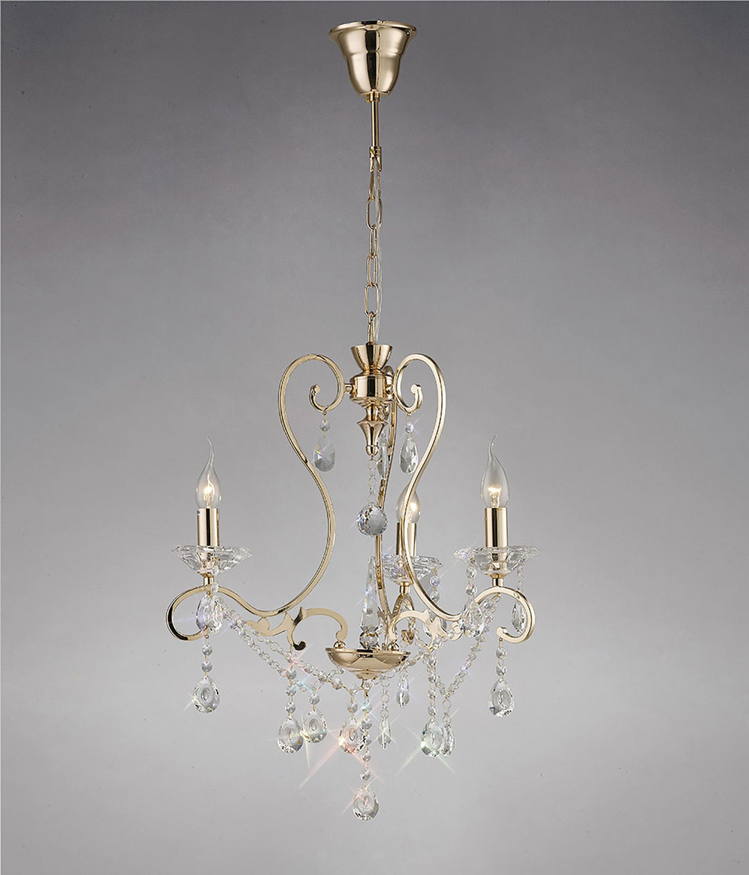 Diyas IL32063 Vela Pendant French Gold/crystal