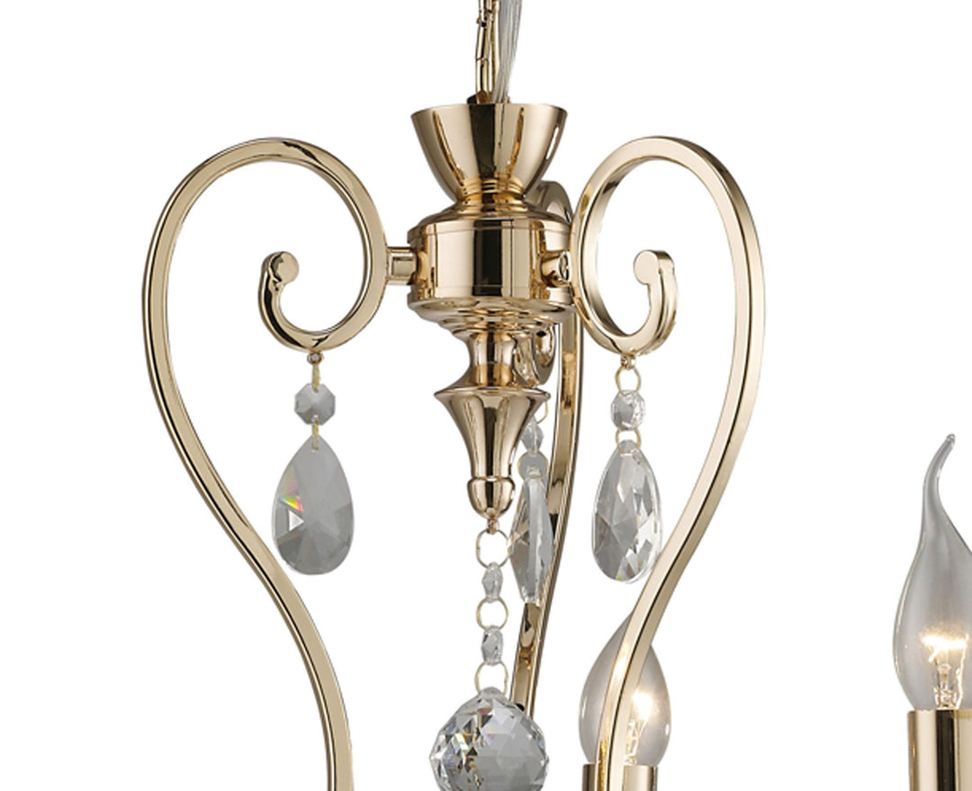 Diyas IL32063 Vela Pendant French Gold/crystal