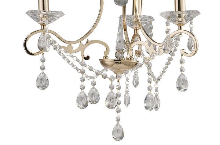 Diyas IL32063 Vela Pendant French Gold/crystal