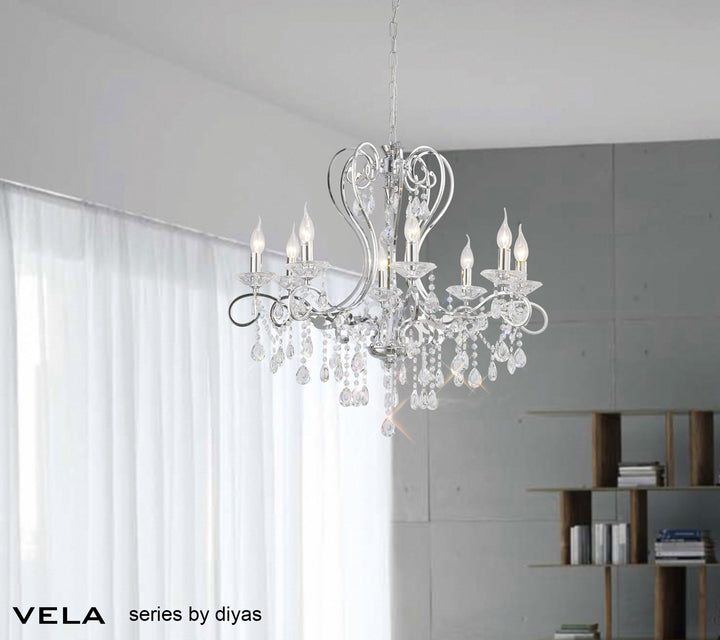 Diyas IL32063 Vela Pendant French Gold/crystal